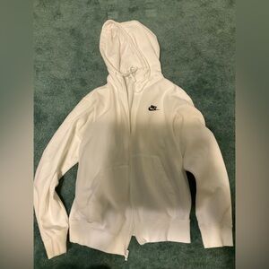 Nike Classic White Hoodie with Logo